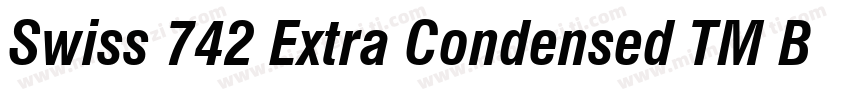 Swiss 742 Extra Condensed TM Bold字体转换
